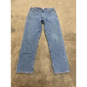 Old Mill Jeans Mens 38x36 Medium Wash Blue‎ Insulated Lined Straight Zip Fly